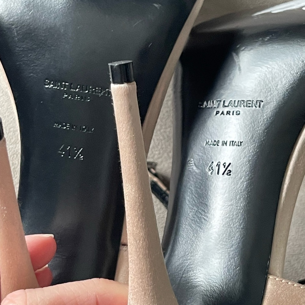 NEW SAINT LAURENT DIVE MULES SILK SATIN {$1,050} POINTED OPENTOE RHINESTONE 41.5 - Picture 7 of 8
